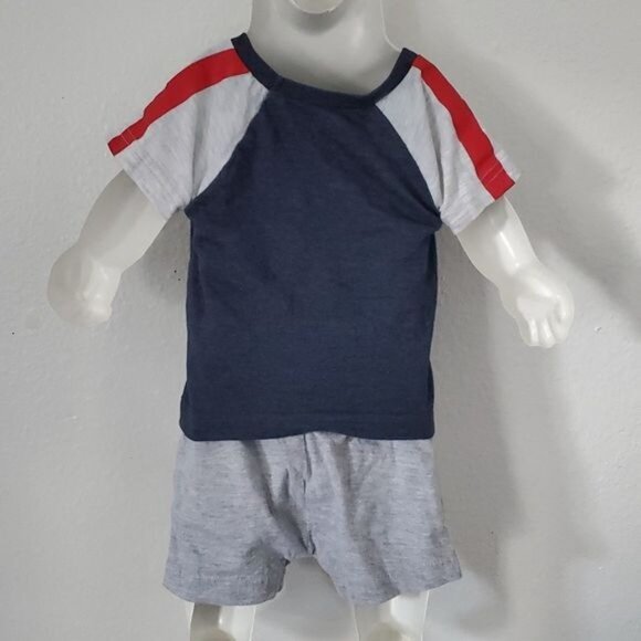 0-3 Months Baby SUPERMAN DC Comics Short Sleeve T Tee Shirt Shorts INFANT BOY - Picture 4 of 13